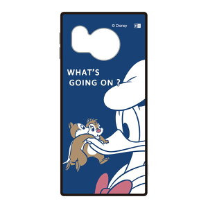 AQUOSsense8 ケース ディズニー ドナルド チップ デール ネイビー キャラクター グッズ 耐衝撃 スマホ カバー エアクッション ハイブリッド スクエア 角 シルエット フォルム SH-54D SHG11 AQUOS sense8