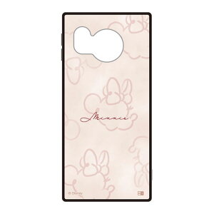 AQUOSsense8 ケース ディズニー ミニー ピンク ラインアート キャラクター グッズ 耐衝撃 スマホ カバー エアクッション ハイブリッド スクエア 角 シルエット フォルム SH-54D SHG11 AQUOS sense8 SHARP