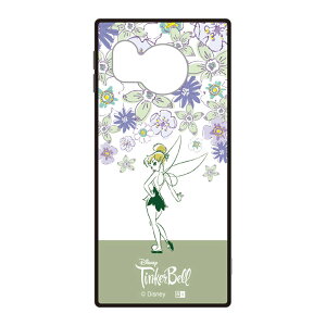 AQUOSsense8 ケース ディズニー ティンカーベル ピーターパン フラワー 花柄 キャラクター グッズ 耐衝撃 スマホ カバー エアクッション ハイブリッド スクエア 角 シルエット フォルム SH-54D SHG1