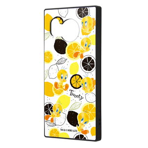 AQUOSsense8 ケース トゥイーティー ルーニートューンズ 総柄 キャラクター グッズ 耐衝撃 スマホ カバー エアクッション ハイブリッド スクエア 角 シルエット フォルム SH-54D SHG11 AQUOS sense8 SHARP