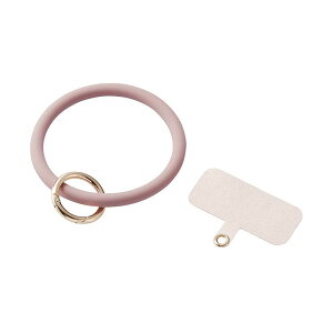 スマホストラップ 手首 ハンド シリコンハンド(丸型) ストラップシート付 携帯ストラップ 落下防止 【 iPhone Android スマホ 各種対応 】 &me ピンク