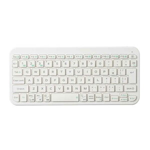 ワイヤレス キーボード Bluetooth 無線 パンタグラフ テンキーレス コンパクト 薄型 軽量 電池式 マルチペアリング(3台) 日本語配列 Slint ホワイト エレコム