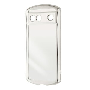 GooglePixel8a ケース クリア シルバー メタリック フレーム 透明 耐衝撃 シンプル 無地 カメラ 保護 スマホ カバー ソフト TPU Google Pixel 8a グーグル ピクセル METAMORU plus IN-GP8ATC13-SVM