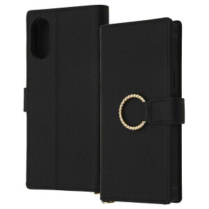 Xperia10VI �蒠�^ �P�[�X �����O �x���g �u���b�N �� �J�o�[ PU ���U�[ �ϏՌ� �J�[�h ���[ �|�P�b�g �X�g���b�v�z�[�� �t �X�^���h�@�\�t�� Xperia 10 VI �G�N�X�y���A SO-52E SONY �\�j�[ KAKU Ring IN-RXP1