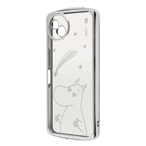 AQUOSwish4 ケース ムーミン クリア シルバー メタリック キャラクター グッズ 星空 透明 カメラ 保護 スマホ カバー エアクッション ソフト TPU AQUOS wish4 SH-52E アクオス ウイッシュ SHARP シャープ