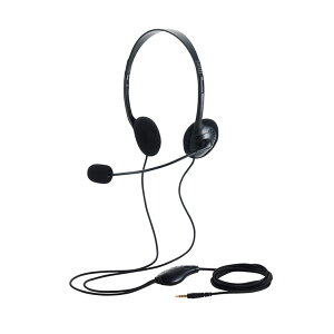 �w�b�h�Z�b�g �}�C�N�t�� �w�b�h�z�� �L�� 3.5mm 4�ɐڑ� �X�e���I �I�[�o�[�w�b�h �y�� ���^ �y Windows PC Chromebook MacBook ���Ή� �z �u���b�N ELECOM
