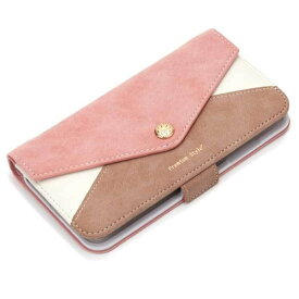 iPhone XSMax ケース ピンク 手帳型 レター 手紙 カバー ミラー カードポケット シンプル オシャレ おしゃれ 可愛い かわいい PGA