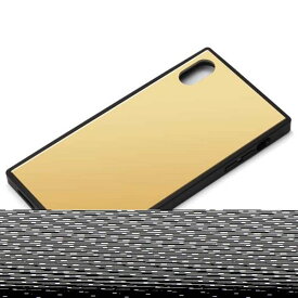 iPhone XSMax ケース ゴールド ケース ガラス ハイブリッド 飛散防止加工 シンプル おしゃれ オシャレ PGA