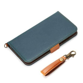 iPhone 11Pro ケース ブルー 手帳型カバー PUレザー 高級感 フィンガーストラップ カードポケット シンプル おしゃれ PGA