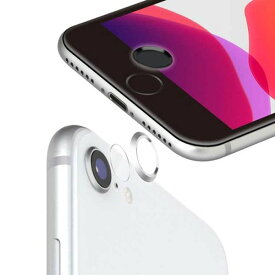 iPhone SE 第3世代 第2世代 8 7 カメラレンズ ホームボタン 保護カバー シルバー プロテクター ガラス アルミ レンズ周り Touch ID 指紋認証 PGA