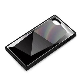 iPhone SE 第3世代 第2世代 8 7 6s 6 ケース ブラック ケース ガラス ハイブリッド 飛散防止加工 シンプル おしゃれ オシャレ PGA