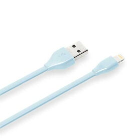iPhone ケーブル ブルー Lightning 充電 通信 フラットケーブル iPad iPod 充電 通信 0.5m PGA