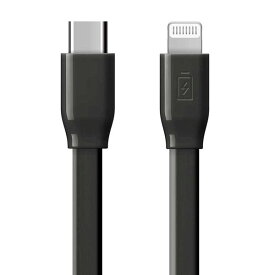 iPhone ケーブル ブラック フラット USB Type-C Lightning USBケーブル 急速充電 充電 1.5m PGA