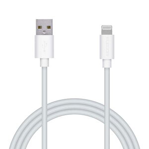 �G���R�� iPhone�P�[�u�� ���C�g�j���O�P�[�u�� 1m iPad iPod �f�[�^�ʐM �[�d USB-A Lightning �z���C�g RoHS�w�ߏ���(10����) MPA-UAL10WH