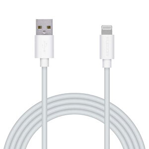 �G���R�� iPhone�P�[�u�� ���C�g�j���O�P�[�u�� 2m iPad iPod �f�[�^�ʐM �[�d USB-A Lightning �z���C�g RoHS�w�ߏ���(10����) MPA-UAL20WH