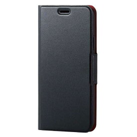 エレコム iPhoneX iPhoneXS ケース カバー 手帳 フラップ レザー マグネット カード 収納 スタンド 薄型 スリム ブラック PM-A18BPLFUBK