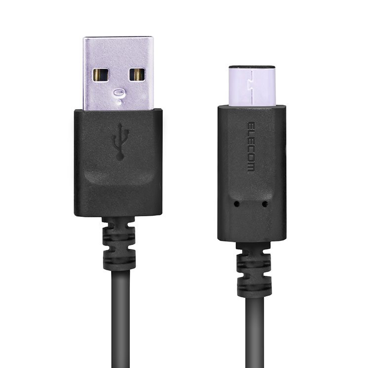 エレコム USBタイプCケーブル USB A to C 1m 3A 黒 MPA-AC10NBK