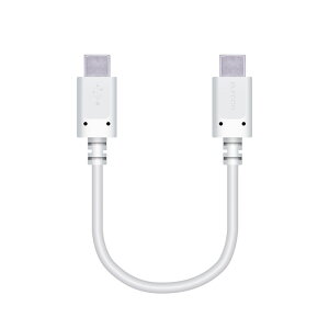 �G���R�� USB Type-C �P�[�u�� �� �}���[�d 0.1m �X�}�z �p�\�R�� �^�u���b�g ���o�C���o�b�e���[ Android �f�[�^�]�� �y USB-IF���K�F�ؕi �z �z���C�g MPA-CC01PNWH