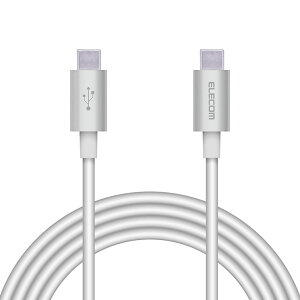エレコム USBケーブル 2m Type-Cオス - オス 断線しにくい耐久性 PD対応 シルバー MPA-CCPS20PNSV