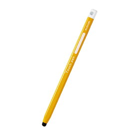 エレコム タッチペン タブレット iPad スマホ 鉛筆型 三角 太軸 感度タイプ イエロー タブレット学習 学校 子供 キッズ P-TPEN02SYL