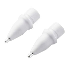 エレコム Apple Pencil ペン先 交換 極細 1mm 金属製 2個セット ホワイト P-TIPAP01