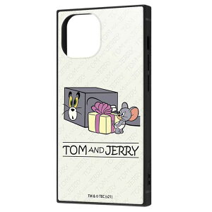 iPhone 13mini 12mini ケース トムとジェリー おかしなトムとタフィー 耐衝撃ハイブリッドカバー KAKU 四角 スクエア かわいい 可愛い おしゃれ オシャレ キャラ イングレム