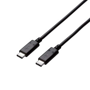 �G���R�� USB2.0�P�[�u�� C-C�^�C�v �F�ؕi USB Power Delivery�Ή� 5A�o�� 4.0m �u���b�N ELECOM