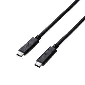 �G���R�� USB3.1�P�[�u�� Gen2 C-C�^�C�v �F�ؕi USB Power Delivery�Ή� 5A�o�� 1.0m �u���b�N ELECOM