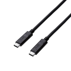 �G���R�� USB3.1�P�[�u�� Gen2 C-C�^�C�v �F�ؕi USB Power Delivery�Ή� 3A�o�� 1.0m �u���b�N ELECOM