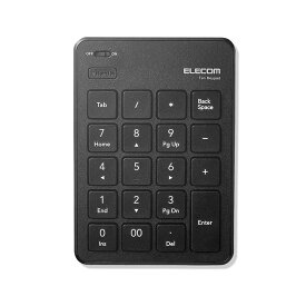 エレコム Bluetoothテンキーパッド パンダグラフ 薄型 ブラック ELECOM