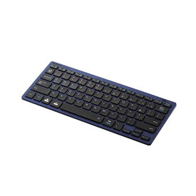エレコム Bluetoothキーボード パンタグラフ 薄型 コンパクト 軽量 マルチOS対応 PS5 ブルー ELECOM