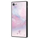 iPhone SE 第3世代 第2世代 8 7 ケース ディズニー アリエル_キングトリトンキャッスル 耐衝撃カバー ハイブリッド KAKU スクエア 四角 かわいい 可愛い おしゃれ シンプル キャラ イングレム