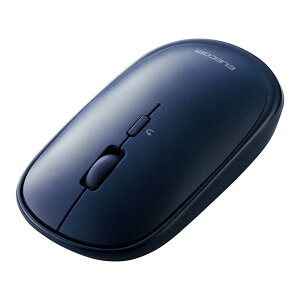 エレコム ワイヤレスマウス BlueLED Bluetooth 4ボタン 薄型 モバイルマウス 収納ポーチ付き 割り当て機能 ブルー ELECOM