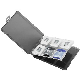 エレコム SDケース SD 12枚収納 （SDカード1枚＋マイクロSDカード11枚） インデックスラベル ナンバーラベル クリアタイプ 12枚収納 ELECOM
