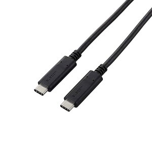 �G���R�� USB2.0�P�[�u�� C-C�^�C�v �F�ؕi USB Power Delivery�Ή� 5A�o�� 0.5m �u���b�N ELECOM