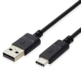 エレコム USBケーブル 2.0 タイプC USB-A PS5対応 コントローラー充電 2m RoHS指令準拠（10物質） ブラック ELECOM