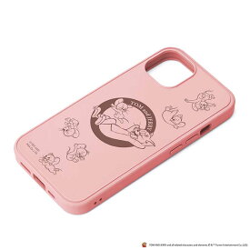 iPhone 13 ケース トムとジェリー ピンク MagSafe対応 抗菌ハイブリッドカバー SIAA 清潔 かわいい 可愛い おしゃれ オシャレ シンプル キャラ PGA