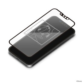 iPhone 13 13Pro 液晶画面全面保護ガラスフィルム ディズニー ドナルドダック 抗菌 高光沢 SIAA 硬度10H 耐衝撃 可愛い かわいい おしゃれ オシャレ キャラ フルカバー PGA