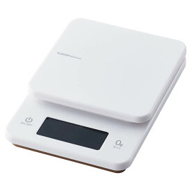 エレコム キッチンスケール デジタルスケール 計量器 はかり 最大3kg 0.5g単位 バックライト付き ホワイト