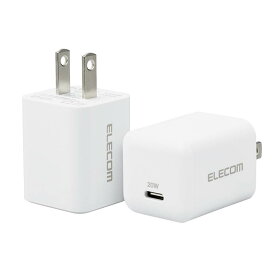 エレコム USB 充電器 2個セット PD対応 20W Type-C ×1ポート 小型 軽量 iPhone iPad スマートフォン Android 各種対応 PSE認証商品 ホワイト