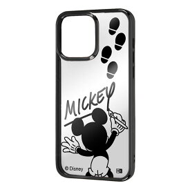 iPhone 14 Pro Max スマホ ケース カバー ディズニー ミッキーマウス サイン メタリック キャラクター グッズ TPU ソフト 傷に強い 耐衝撃 頑丈 丈夫 強い ストラップホール 付