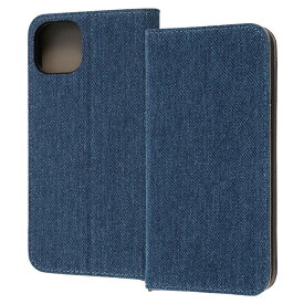 iPhone 14 Plus 手帳型 スマホ ケース カバー Denim デニム ブルー 耐衝撃 カード 収納 ポケット ストラップホール 付 スタンド機能付き
