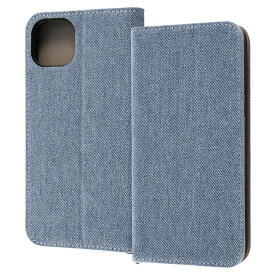 iPhone 14 Plus 手帳型 スマホ ケース カバー Denim デニム ライト ブルー 耐衝撃 カード 収納 ポケット ストラップホール 付 スタンド機能付き