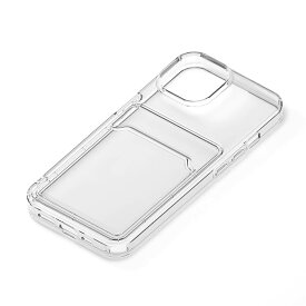 iPhone 14 13 抗菌 クリア ケース ポケット付 カバー スマホケース おしゃれ かわいい 透明 ソフト カード ポケット 収納 アイフォン アイホン PGA PG-22KCTP01CL