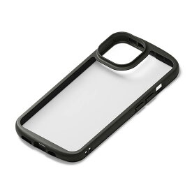 iPhone 14 13 クリア ケース ブラック 黒 カバー スマホケース おしゃれ かわいい 背面 透明 MagSafe対応 アイフォン アイホン 耐衝撃 頑丈 PGA PG-22KPT01BK