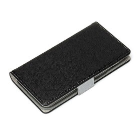 iPhone 14 Pro 手帳型 ケース シンプル レザー カバー スマホケース おしゃれ かわいい カード ポケット 収納 スタンド ブラック 黒 シボ アイフォン アイホン プロ PGA PG-22QFP07BK