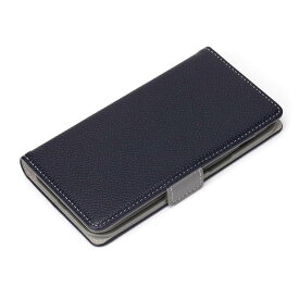 iPhone 14 Pro 手帳型 ケース シンプル レザー カバー スマホケース おしゃれ かわいい カード ポケット 収納 スタンド ネイビー 紺 シボ アイフォン アイホン プロ PGA PG-22QFP09NV