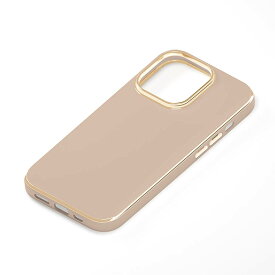 iPhone 14 Pro ケース ピンク カバー スマホケース おしゃれ かわいい メタリック フレーム 高級感 ソフト ゴールド アイフォン アイホン プロ PGA PG-22QTP05PK