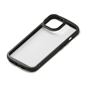 iPhone 14 Plus クリア ケース ブラック 黒 カバー スマホケース おしゃれ かわいい 背面 透明 MagSafe対応 アイフォン アイホン プラス PGA PG-22RPT01BK