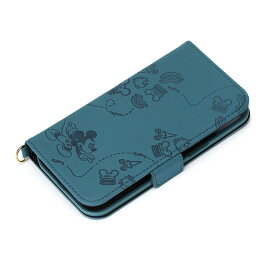 iPhone 14 13 手帳型 ケース ディズニー ミッキー マウス カバー スマホケース おしゃれ かわいい カード ポケット 収納 ブルー 青 アイフォン アイホン マグネット ベルト フリップ PG-DFP22K01MKY